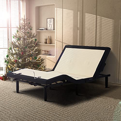 Full Adjustable Bed Frame with Back Massage and Wireless Remote C1870