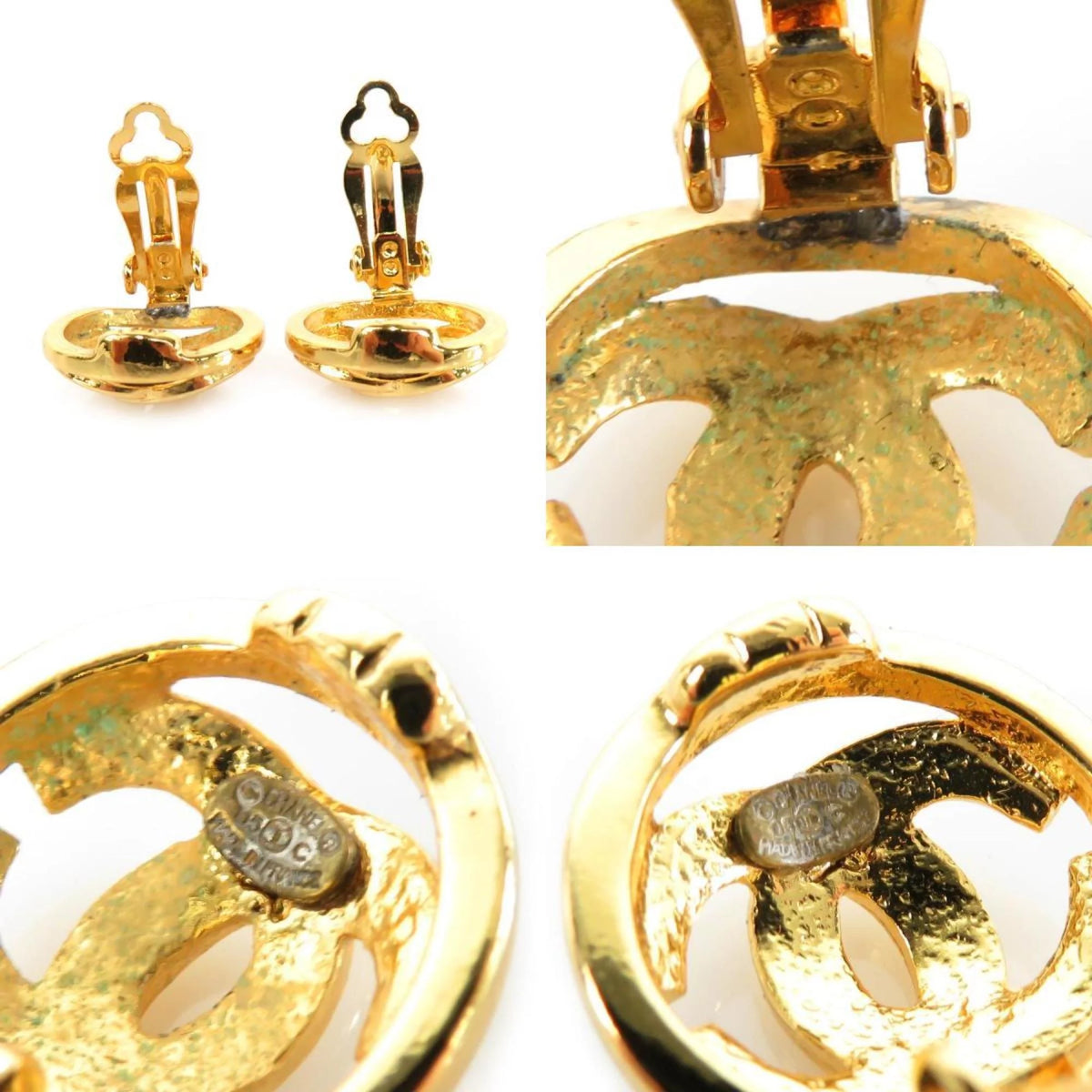 Pre-Owned Gold Metal Earrings U79356