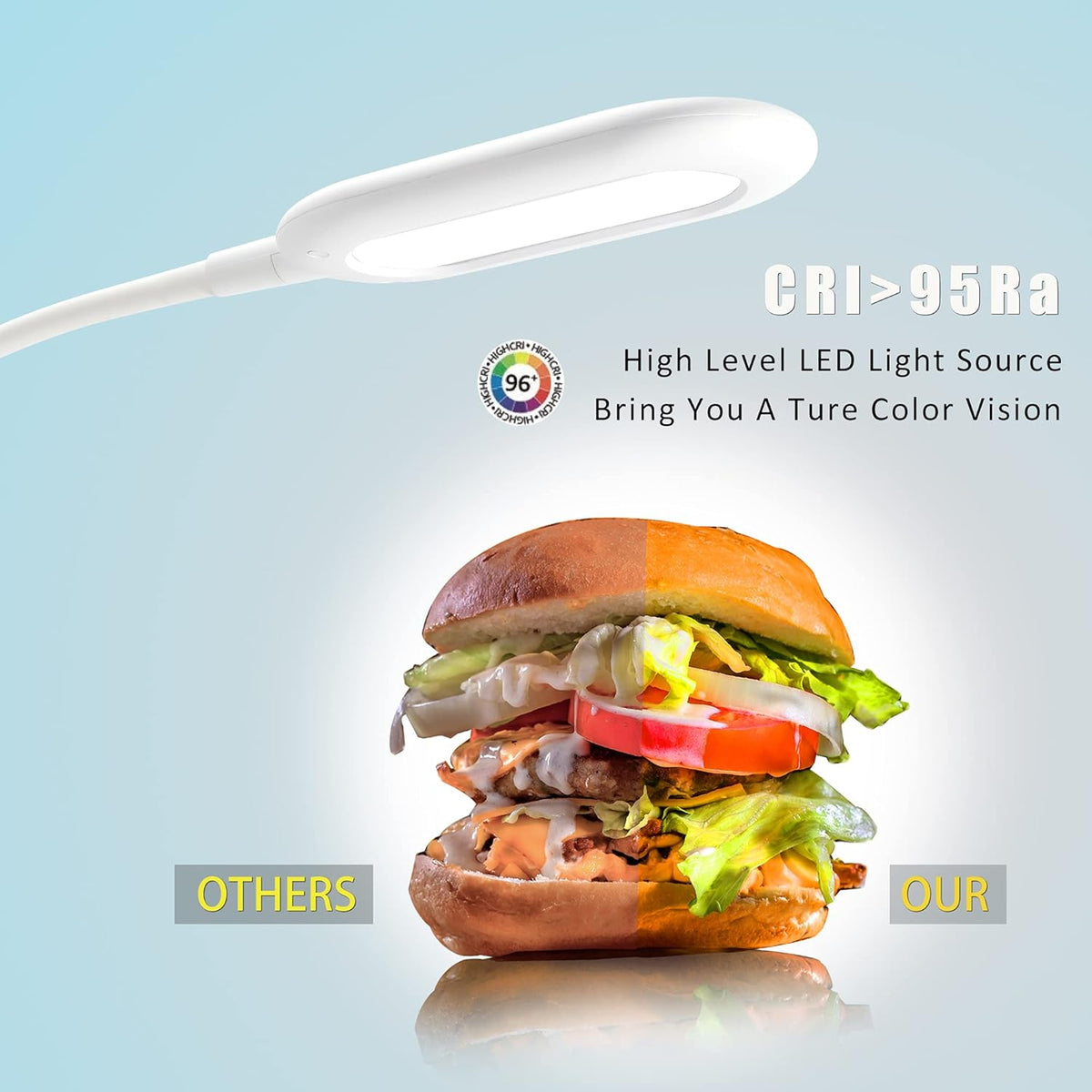 LED Desk Clamp Lamp 700 Lumen 10W Dimmable White E119