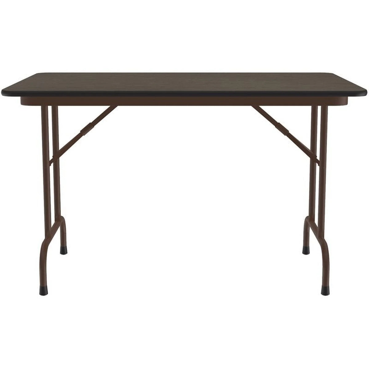 30"W x 48"D Melamine Top Folding Table in Walnut Finish B378
