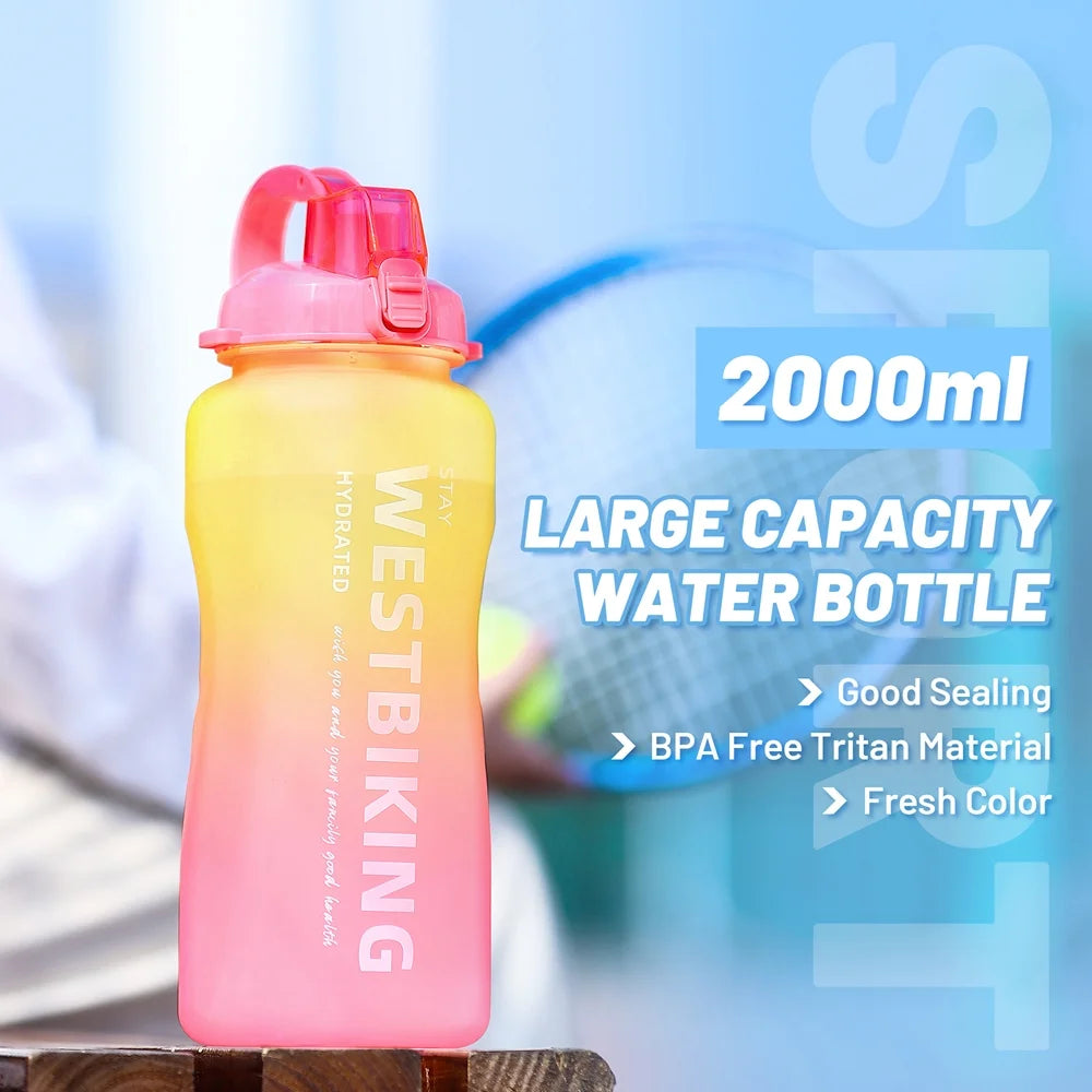 Sports Water Bottle with Straw Large Capacity S3948