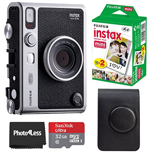 Black Hybrid Instant Camera Bundle with Instant Film M982