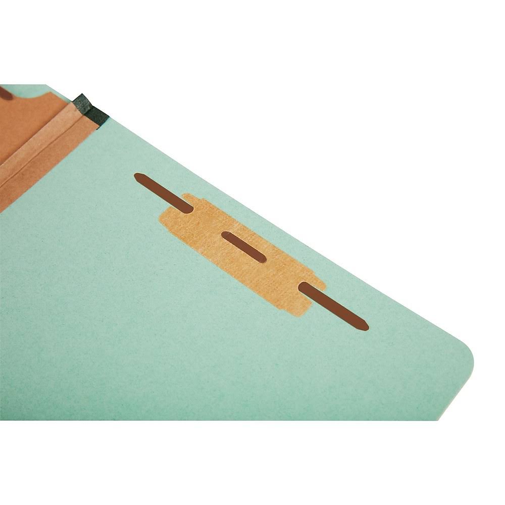 Light Green Pressboard Classification Folder, 2-Dividers, Letter size, 20/Box U225593