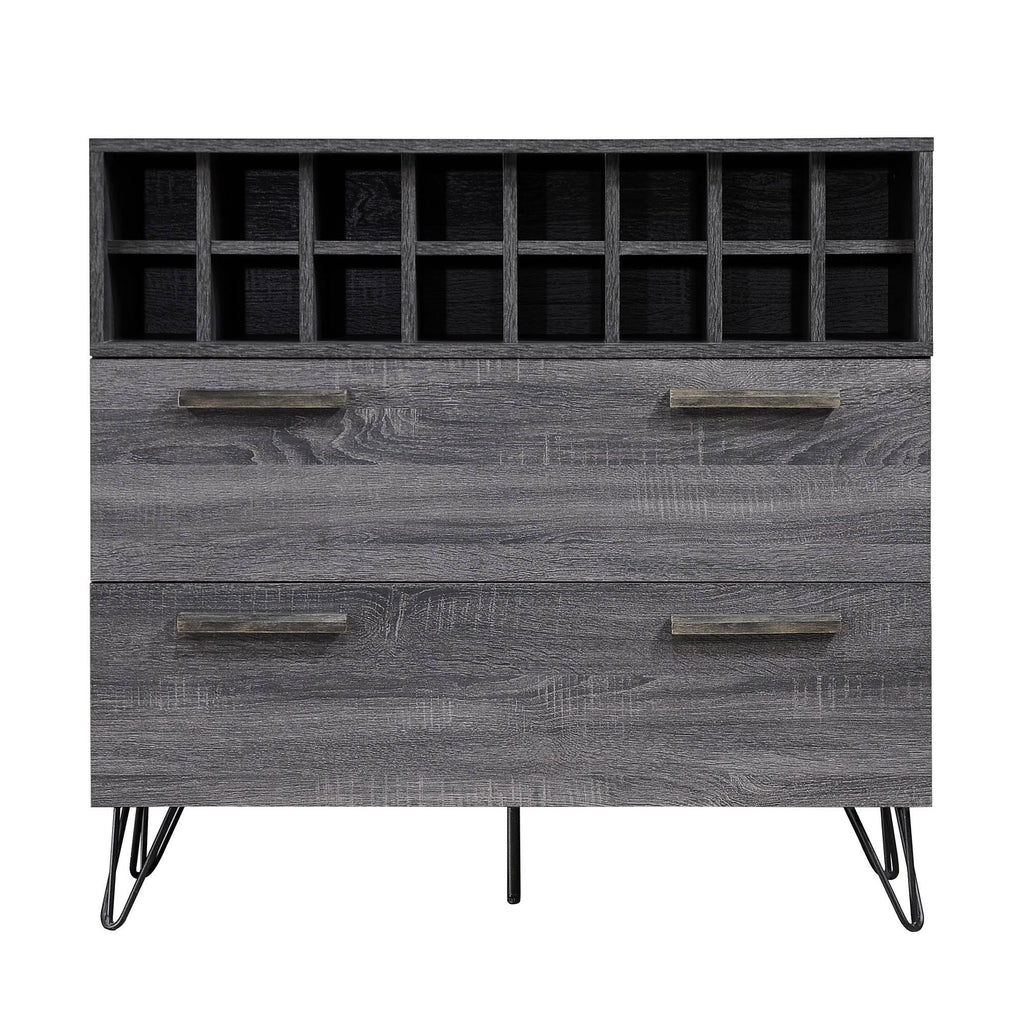 Bar Cabinet in Sonoma Gray Oak and Black U780