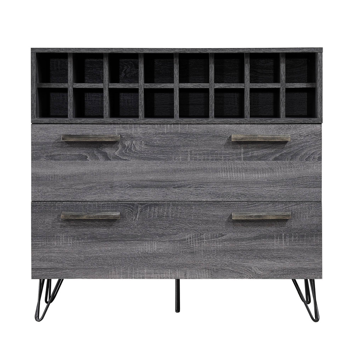 Bar Cabinet in Sonoma Gray Oak and Black U780