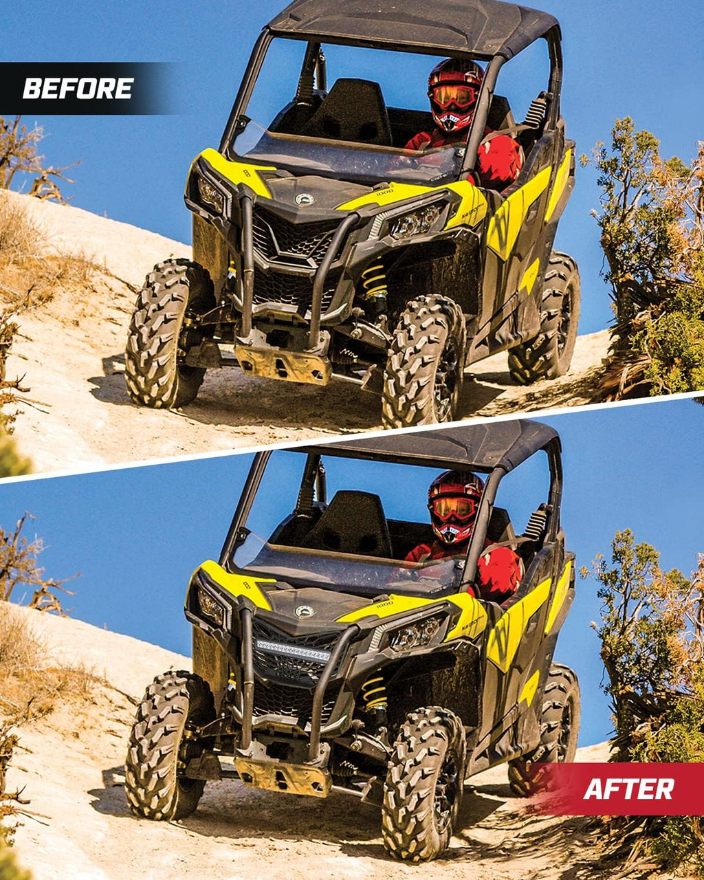 Front Mesh Grill with LED Light Bar for Maverick Trail Z9298