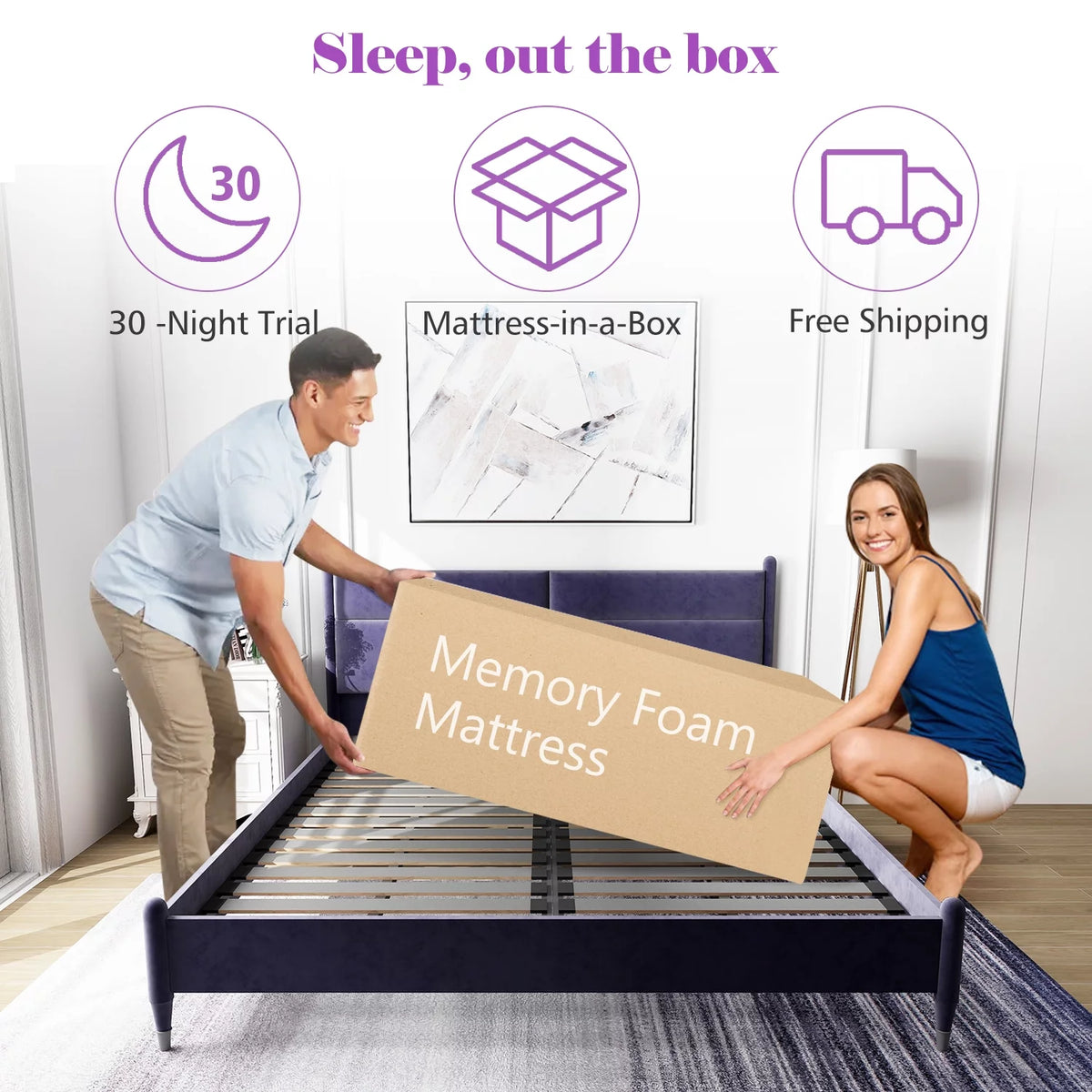 8 inches Twin Memory Foam Mattress Y932
