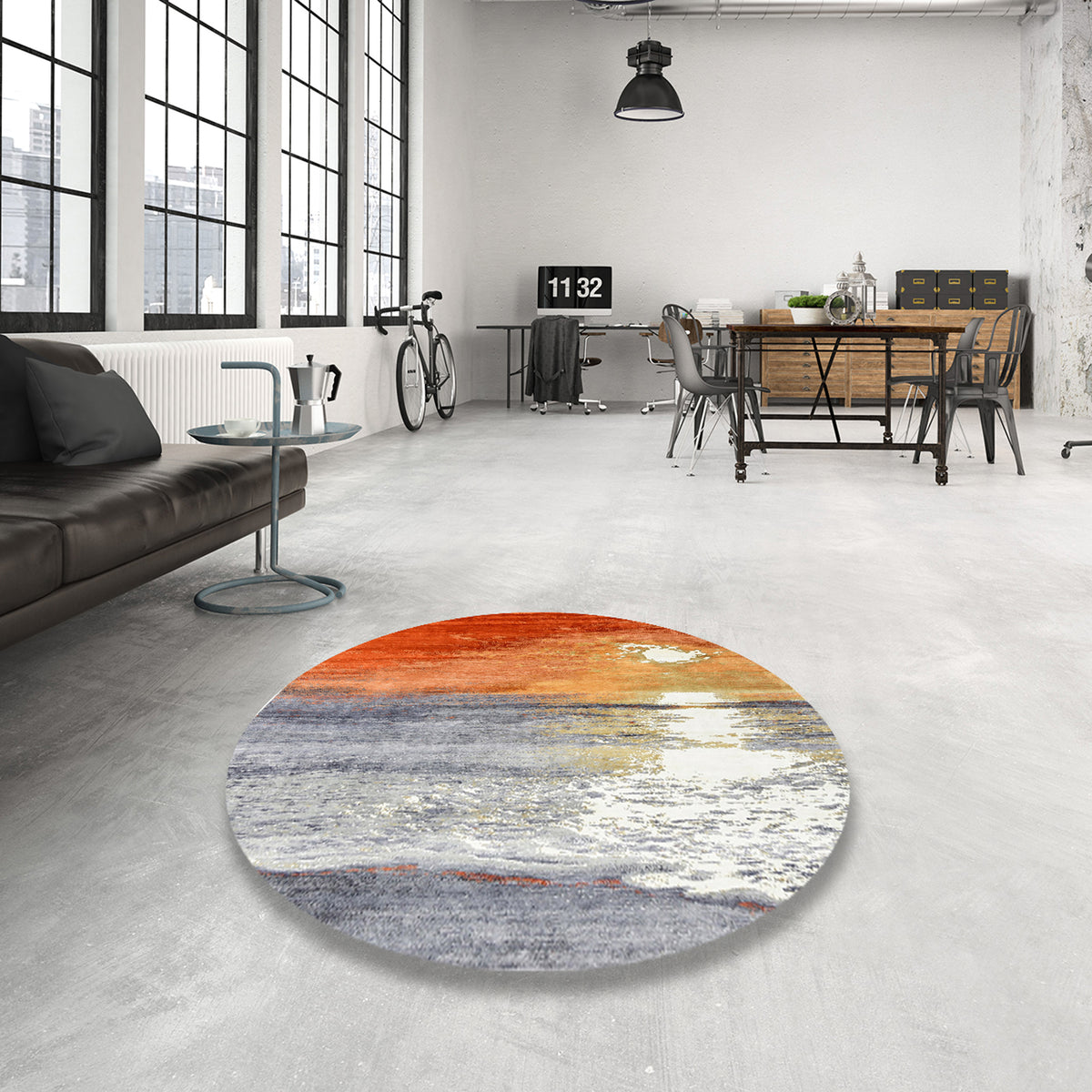 Silver Pink Rectangle Area Rug A930525