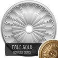 31 5/8x22OD x 3 5/8x22ID x 1 7/8x22P Pale Gold Ceiling Medallion L597