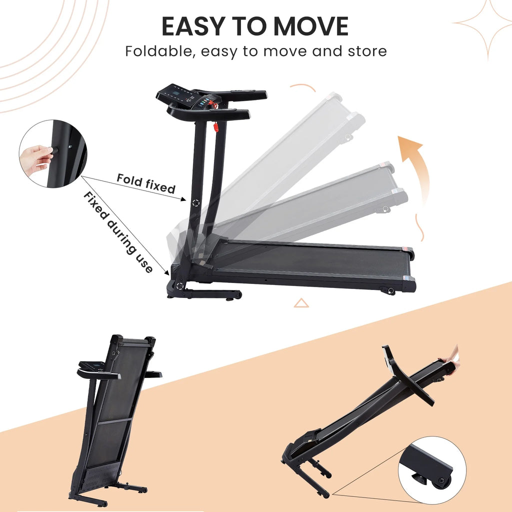 2.5HP Foldable Electric Treadmill with Shock-Absorbent Deck G4783