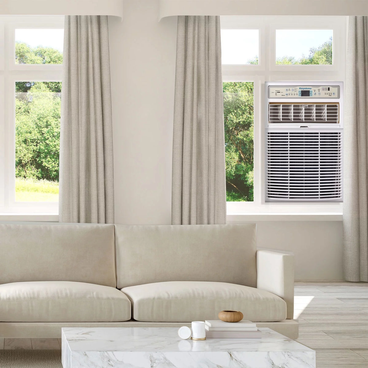 8,000 BTU 115-Volt Casement Window Air Conditioner, White W697