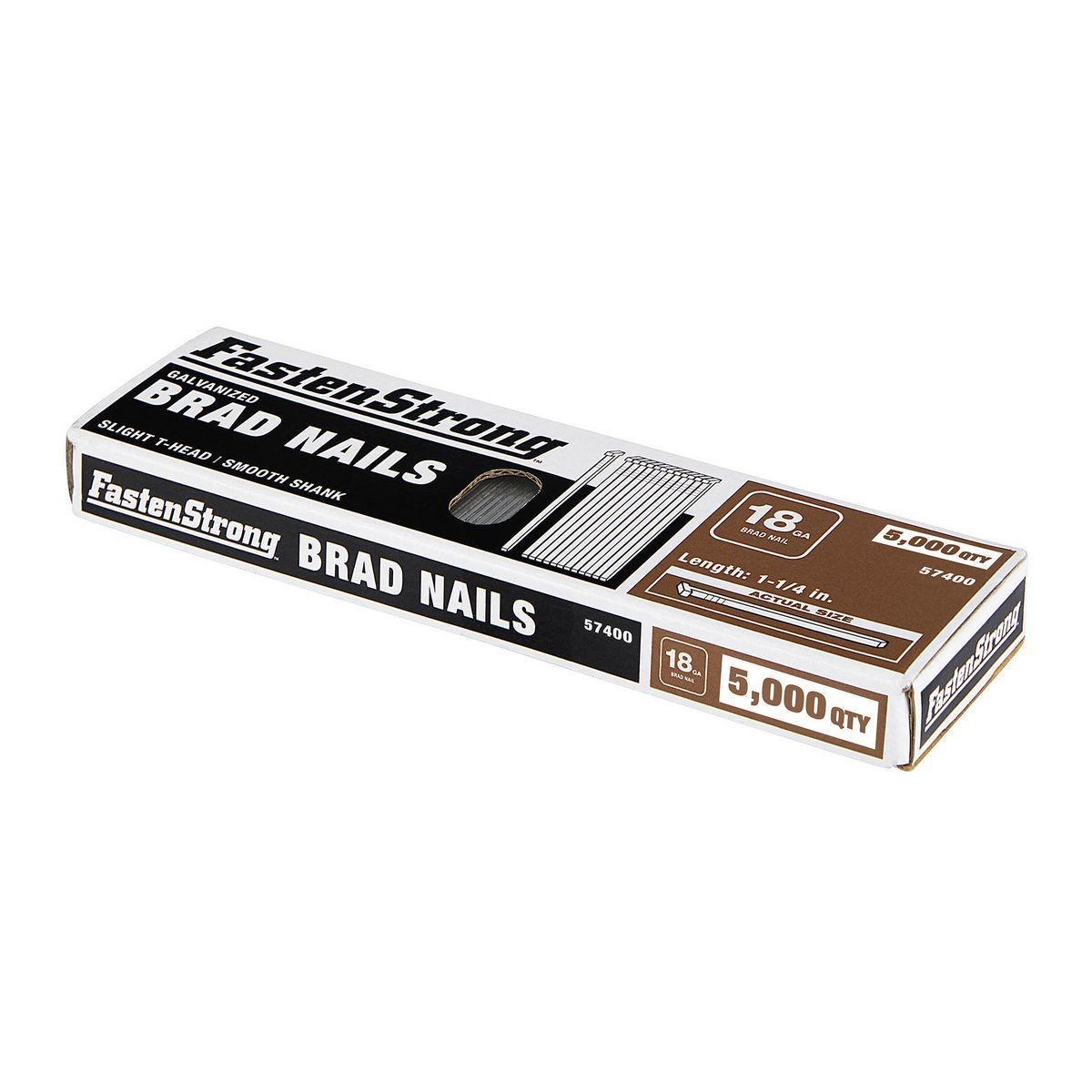 1-1/4 in. 18 GA Galvanized Brad Nails, 5000-Piece Q656037