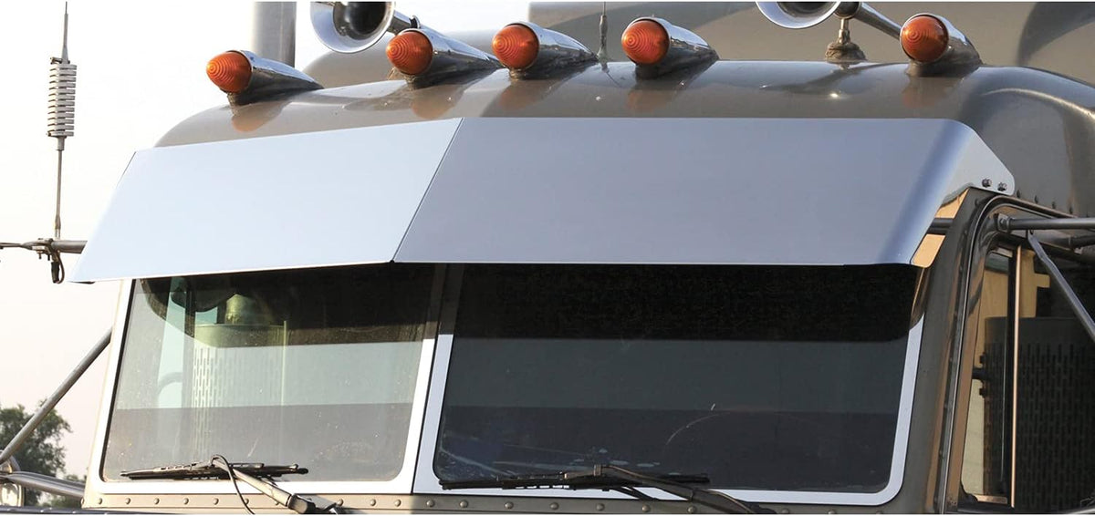 White Stainless Steel Blind Mount Drop Visor D9502