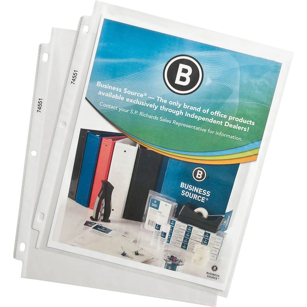 Top-loading Poly Sheet Protectors for Letter 8 1/2" X 11" Sheet, 3 X Holes, Clear, Polypropylene, 500 / Carton T56479