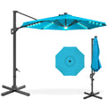 10ft Solar LED Cantilever Patio Umbrella J667