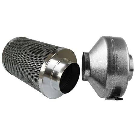 4 inch 190 CFM Inline Fan with Carbon Filter W812