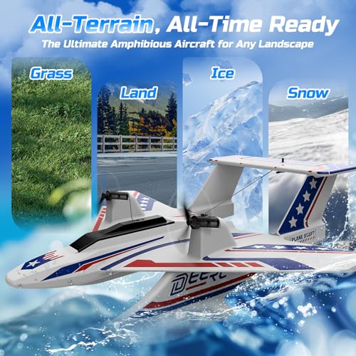 Amphibious Tri-Phibian Aircraft RC Plane with 2 Batteries L729