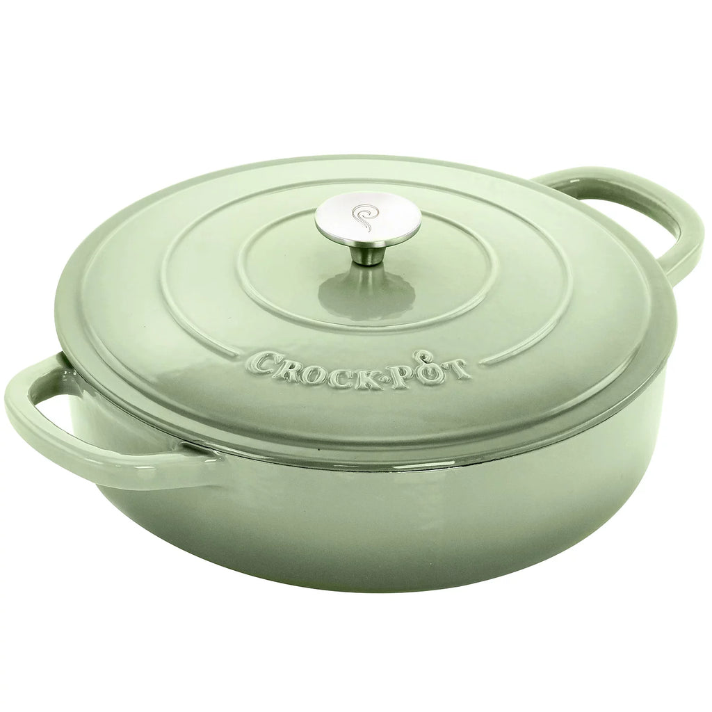5 Quart Enameled Cast Iron Braiser Pan with Lid in Pistachio Green H683942