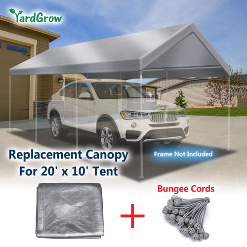 10'x20' Carport Replacement Canopy Cover with Ball Bungees X577930
