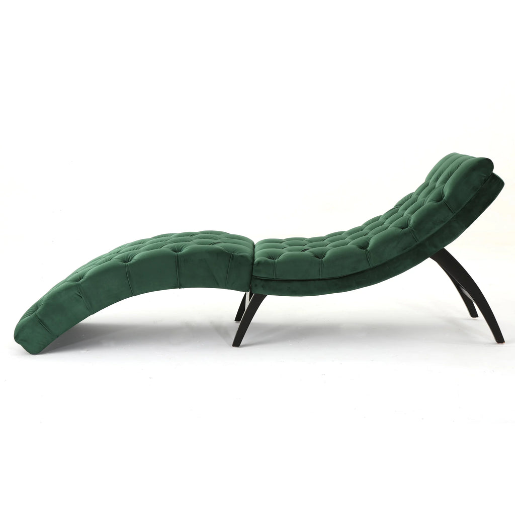 Emerald Velvet Chaise Lounge W438