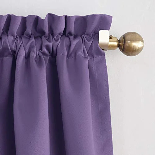 Purple Rod Pocket Curtain Panel 54"x84" M489