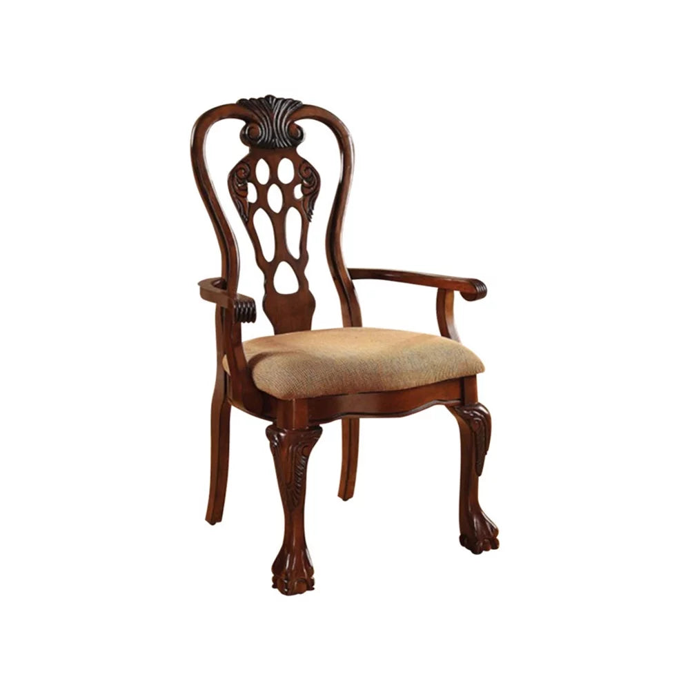 Set of 2 Cherry Finish Arm Chair H813442