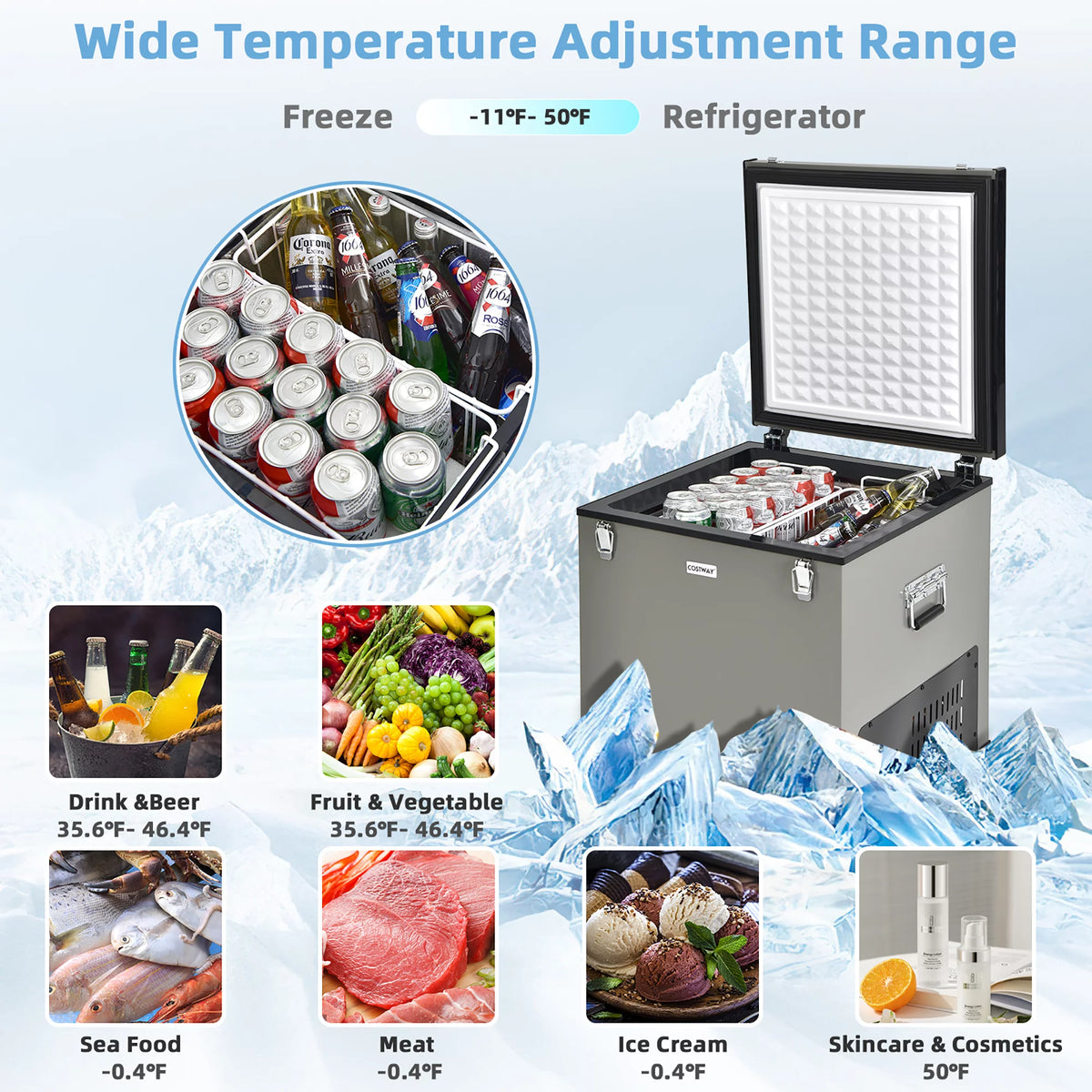 68 Quart Portable Car Refrigerator D24812