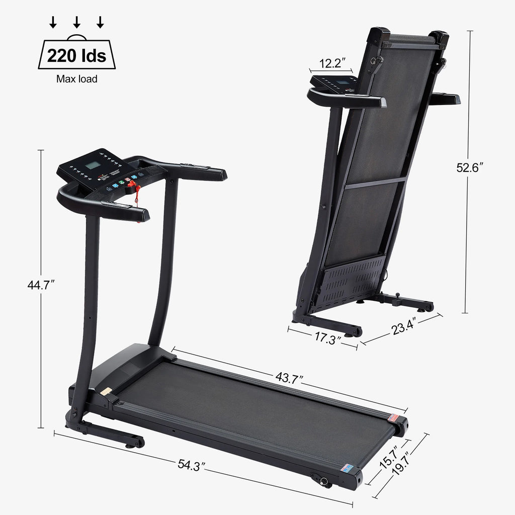2.5HP Foldable Electric Treadmill with Shock-Absorbent Deck G4783