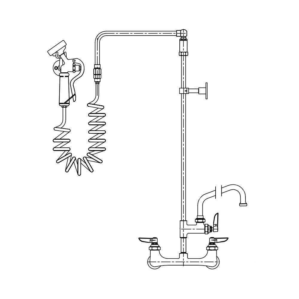 Brass 8x22 Wall Mount Pet Grooming Unit P139