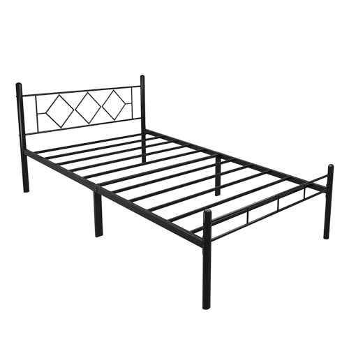 14 Inch Full Size Metal Platform Bed Frame with Headboard and Footboard H776684