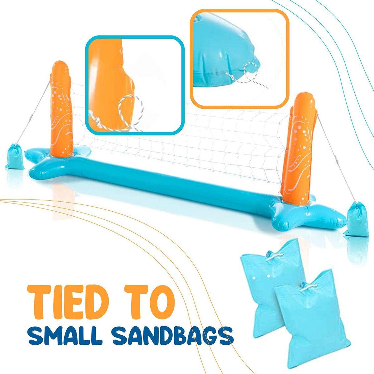 Inflatable Pool Float Set with Volleyball Net G29257