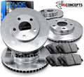 Front Rear Brake Rotors and Pads Kit Semi Metallic E9082