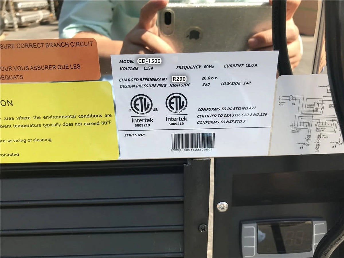 60" Wide Commercial Glass Display Cooler Refrigerator S2571