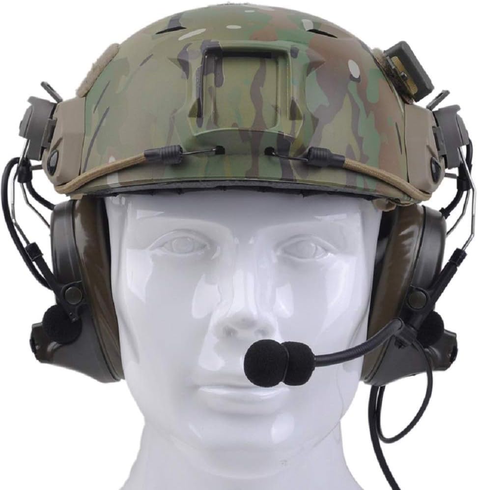 Tactical Headset with Rotatable Adapter and Push-to-Talk Z27732