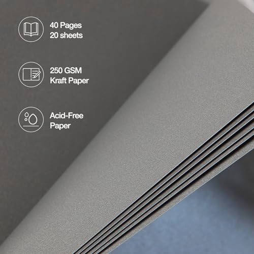 10 x 10 Inch 40 Pages Hardcover Kraft Paper Scrapbook Album S862923