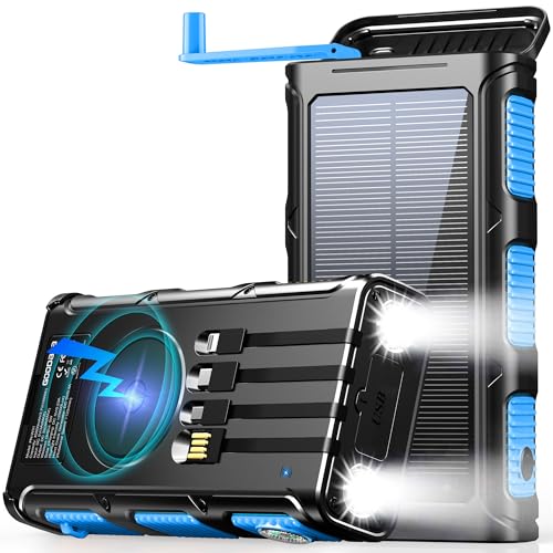 45800mAh Hand Crank Solar Power Bank Wireless Charger Z398468