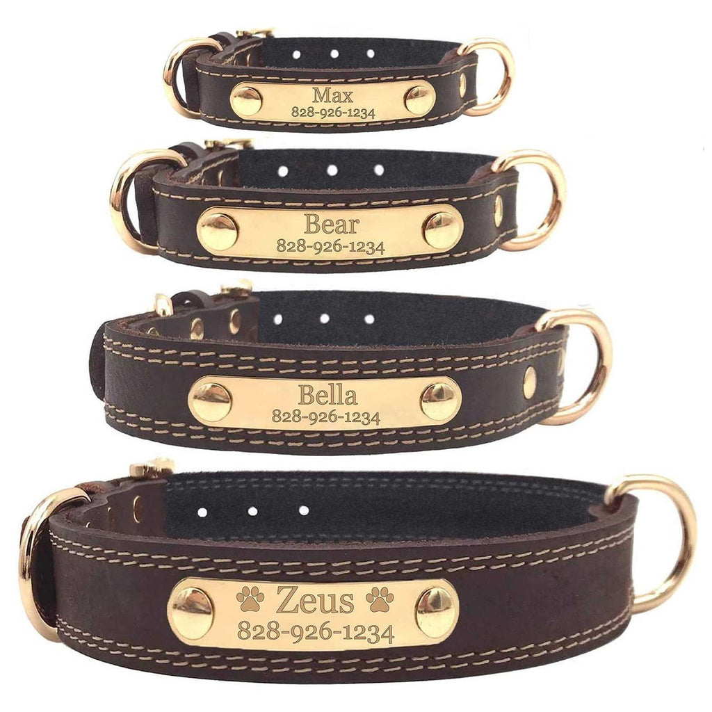 Personalized Engraved Soft Leather Dog Collar P684629