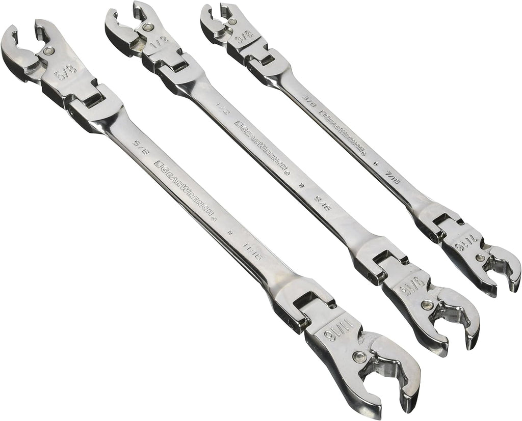 6 Pc. Ratcheting Flex Head Flare Nut Metric Wrench Set D538538