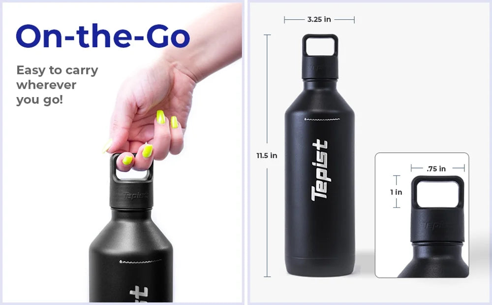 Black 30oz Stainless Steel Vacuum Sealed Water Bottle S180077