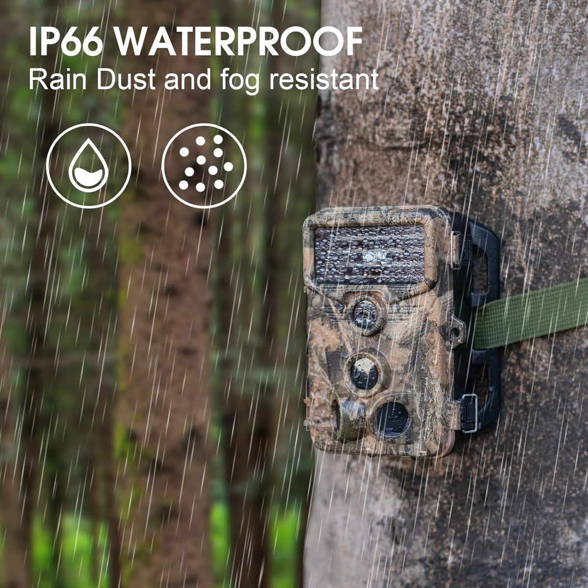 1080P 20MP Hunting Game Camera with 120° Wide-Angle Motion Sensor No Glow IR Night Vision IP66 Waterproof O760