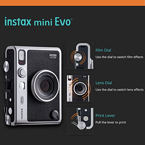 Black Hybrid Instant Camera Bundle with Instant Film M982