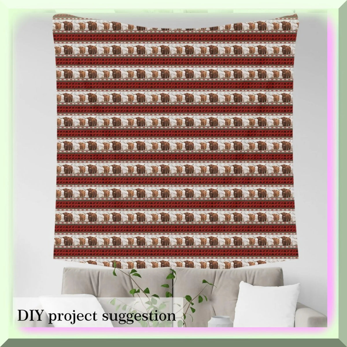 Highland Cow Fabric 3 Yards D850429