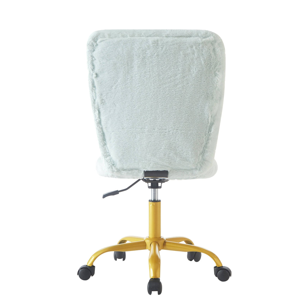 Lavender Faux Fur Rolling Desk Chair P16740