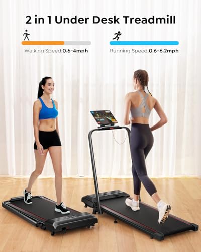 2 in 1 Foldable Under Desk Treadmill with Incline G214256