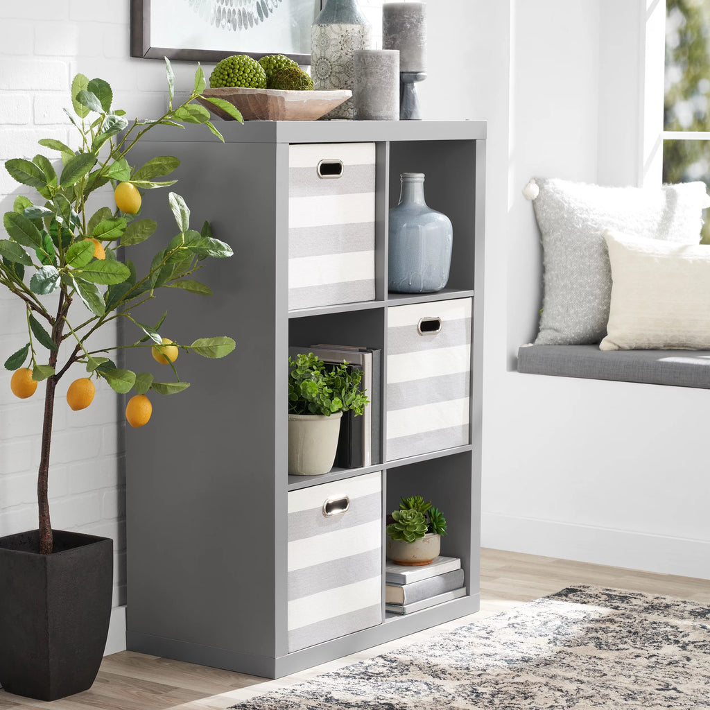 6-Cube Storage Organizer Textured White P162