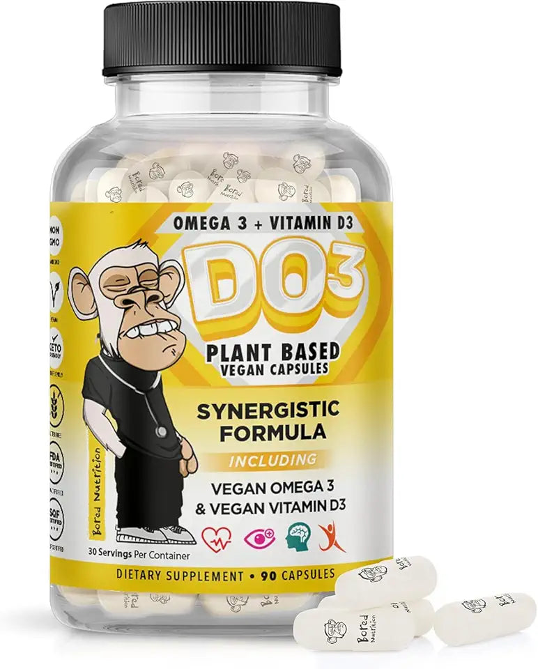 Vegan Omega 3 and Vitamin D3 Supplement 90Ct U86208