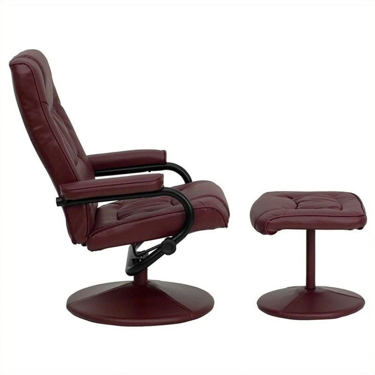Burgundy Recliner and Ottoman Q901687