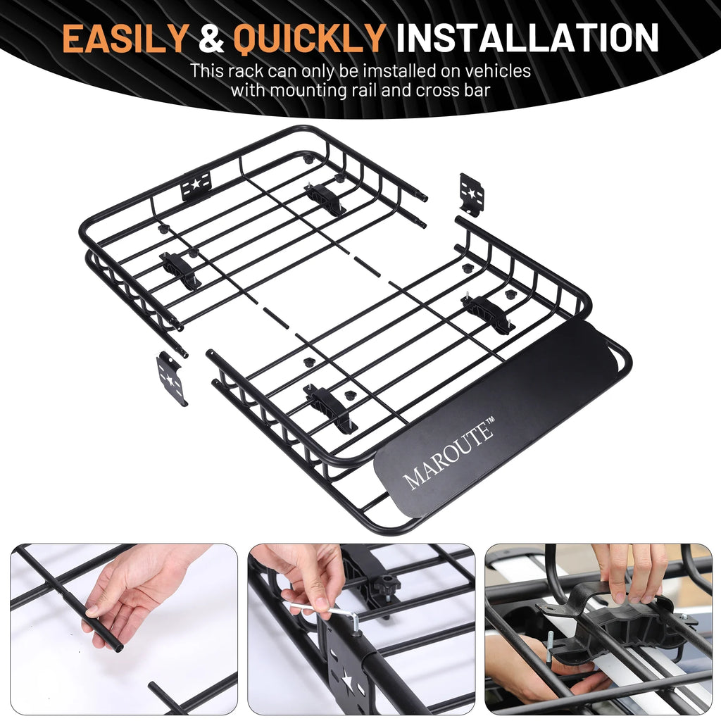 Roof Rack Carrier Basket Universal 51" X 36" X 5" Rooftop Cargo Carrier Basket I192