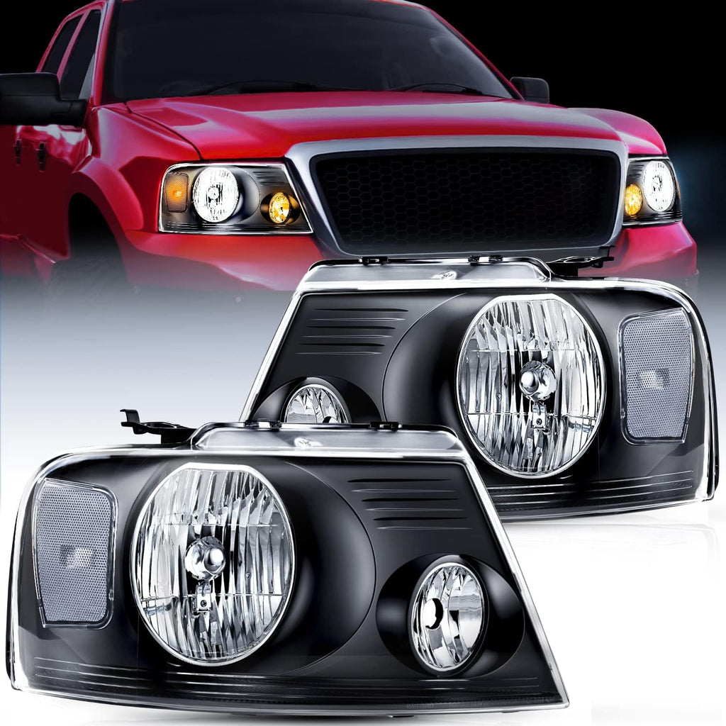 Chrome Housing Amber Reflector Headlight Assembly Replacement V4047