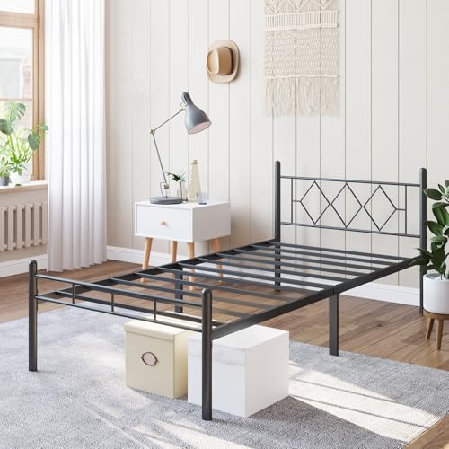 14 Inch Full Size Metal Platform Bed Frame with Headboard and Footboard H776684